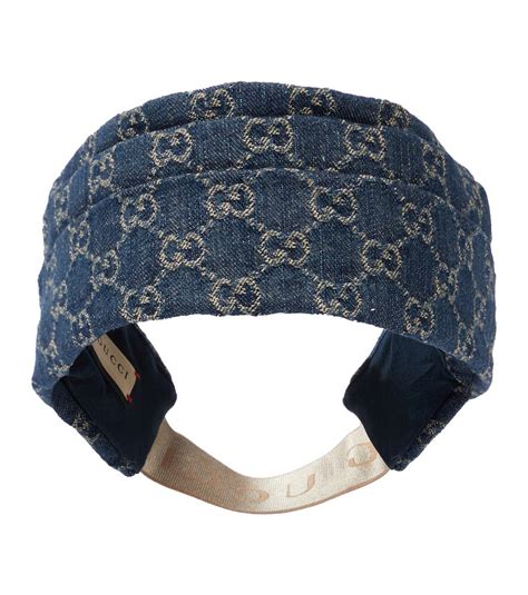 gucci gg denim headband|Gucci denim headband.